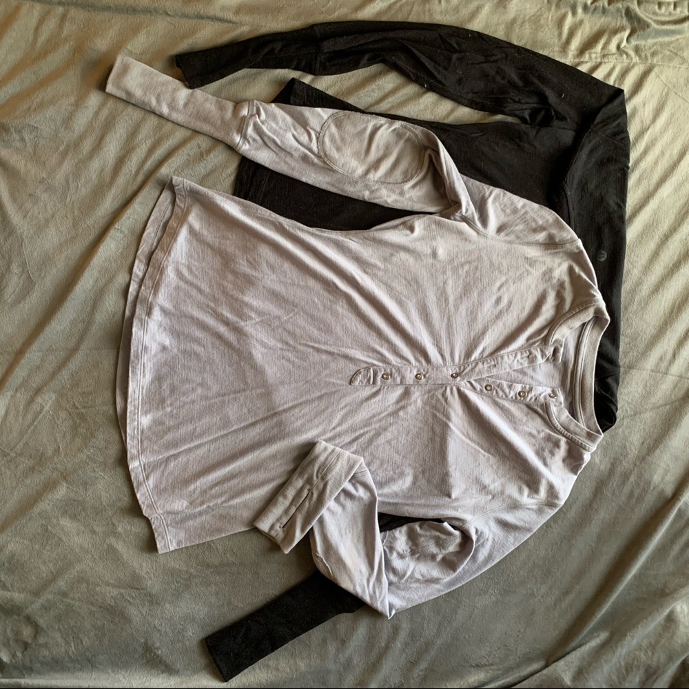 Lululemon long sleeve shirt in lilac/light blue